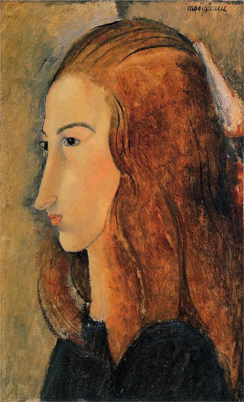 Portrait of Jeanne Hebuterne - Amedeo Modigliani Paintings